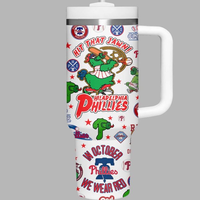 Custom Philadelphia Phillies Fan Tumbler - Personalized Name - Perfect Gift For Baseball Lovers! - Image 3