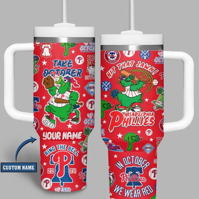 Custom Philadelphia Phillies Fan Tumbler - Personalized Name - Perfect Gift For Baseball Lovers! - Image 4
