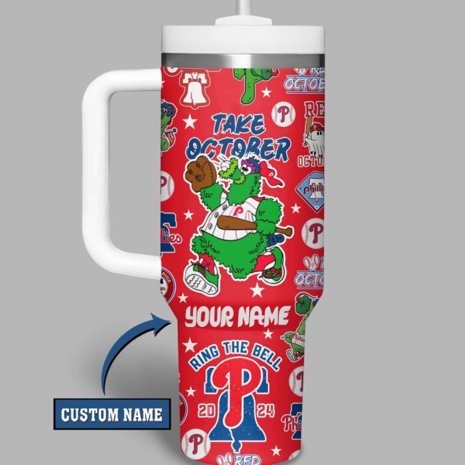 Custom Philadelphia Phillies Fan Tumbler - Personalized Name - Perfect Gift For Baseball Lovers! - Image 5