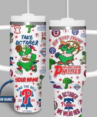 Custom Philadelphia Phillies Fan Tumbler - Personalized Name - Perfect Gift For Baseball Lovers!