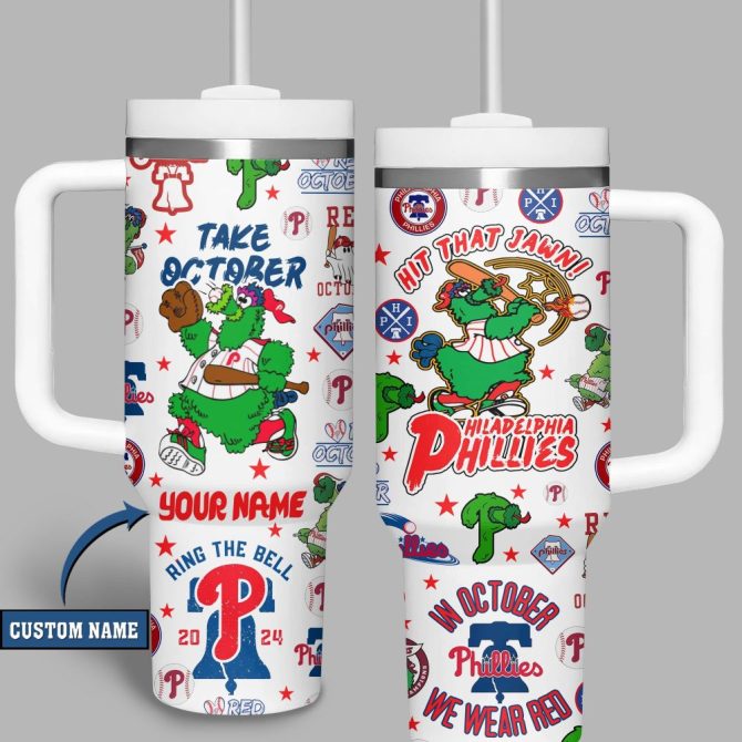 Custom Philadelphia Phillies Fan Tumbler - Personalized Name - Perfect Gift For Baseball Lovers!