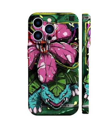 Pokémon Vibrant Floral Monster Iphone Case - Shockproof Design For Stylish Protection