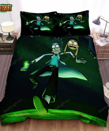 Explore The Multiverse With Vibrant Cartoon Bedding Set - Soft & Cozy, Perfect For Fans!