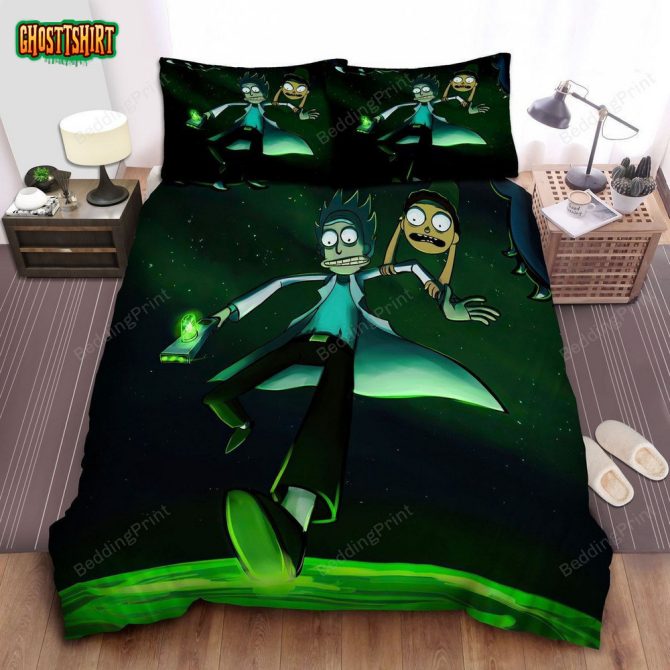 Explore The Multiverse With Vibrant Cartoon Bedding Set - Soft & Cozy, Perfect For Fans!