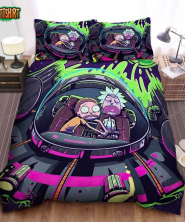 Vibrant Cartoon Spaceship Bedding Set - Cozy Comfort With Fun Design For Fans