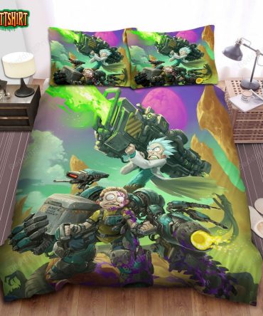 Vibrant Cartoon Sci-Fi Bedding Set - Twin/Queen/King - Cool Bedroom Decor!