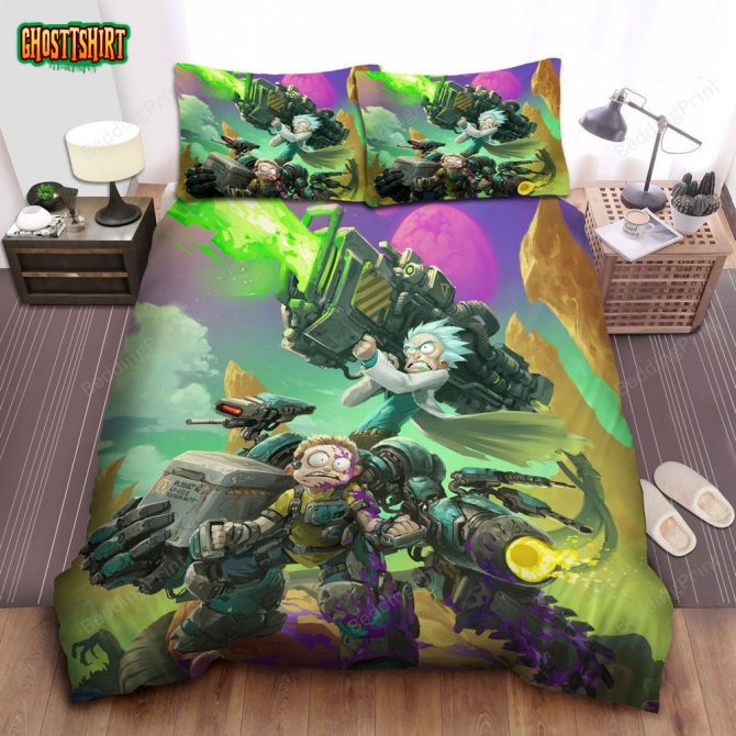 Vibrant Cartoon Sci-Fi Bedding Set - Twin/Queen/King - Cool Bedroom Decor!