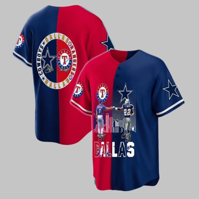 Limited Edition Dallas Team Fan Jersey - Cowboys & Rangers Dual-Color Design