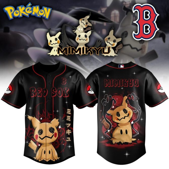 Limited Edition Pokémon Mimikyu Red Sox Baseball Jersey – Unleash Your Style!