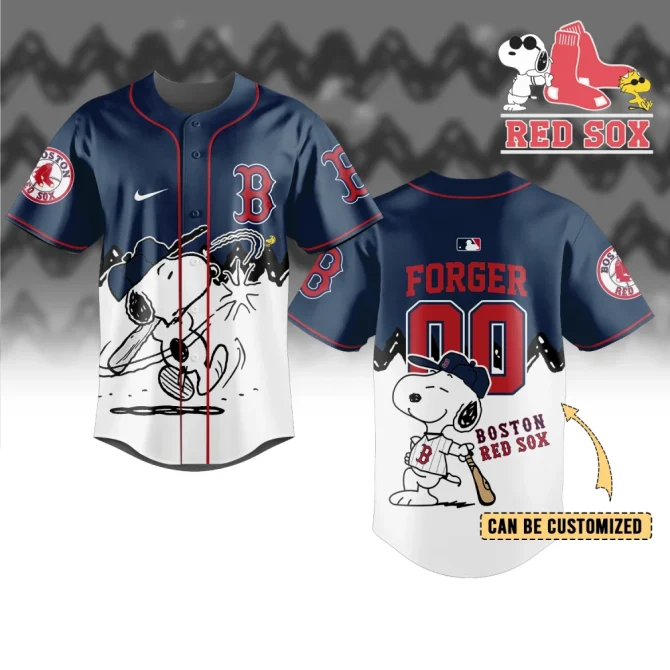 Customizable Boston Baseball Snoopy Jersey – Fun, Stylish Fan Apparel!