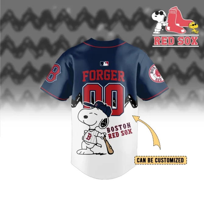 Customizable Boston Baseball Snoopy Jersey – Fun, Stylish Fan Apparel! - Image 3
