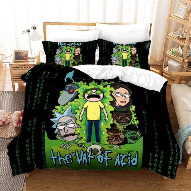 Cartoon Sci-Fi Bedding Set – Fun & Cozy Comforter With Characters – Perfect For Fans!