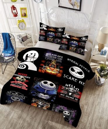 Spooky Patchwork Bedding Set - Cozy Gothic Charm For Halloween Lovers