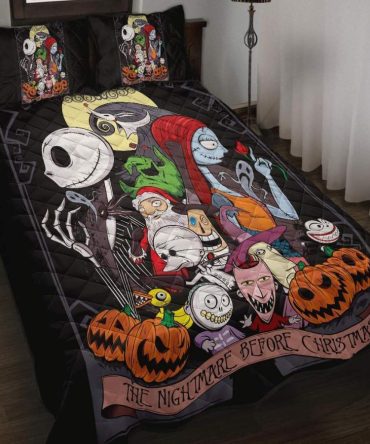 Cozy Nightmare Before Christmas Quilt Set – Perfect For Halloween & Holiday Decor