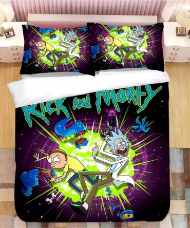 Vibrant Cartoon Galaxy Bedding Set - Fun & Cozy Design For Fans