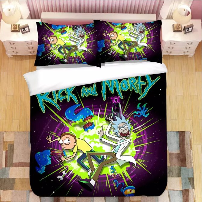 Vibrant Cartoon Galaxy Bedding Set - Fun & Cozy Design For Fans
