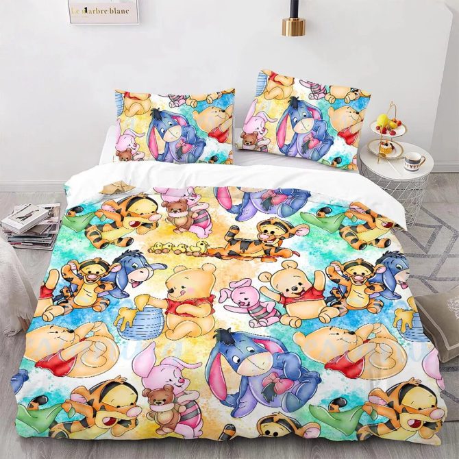 Cozy Cartoon Character Bedding Set - Colorful Kids Duvet Cover & Pillowcases