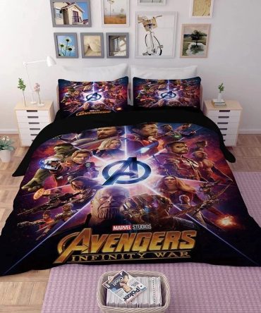 Avengers Infinity War Bedding Set - Superhero Comforter & Pillowcases For Ultimate Fan Bedroom Decor