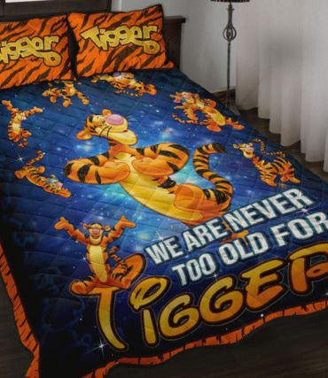 Cozy Tigger Bedding Set – Vibrant Cartoon Comforter & Pillowcases For Kids & Adults