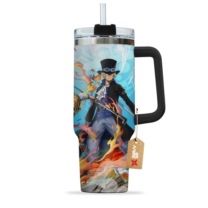 Anime Heroes Flame Tumbler With Handle & Straw – 20Oz Insulated Mug For Hot & Cold Drinks - Image 3