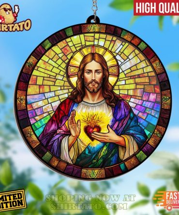 Limited Edition Stained Glass Jesus Suncatcher - High Quality, Fast Delivery – Perfect Home Decor Gift