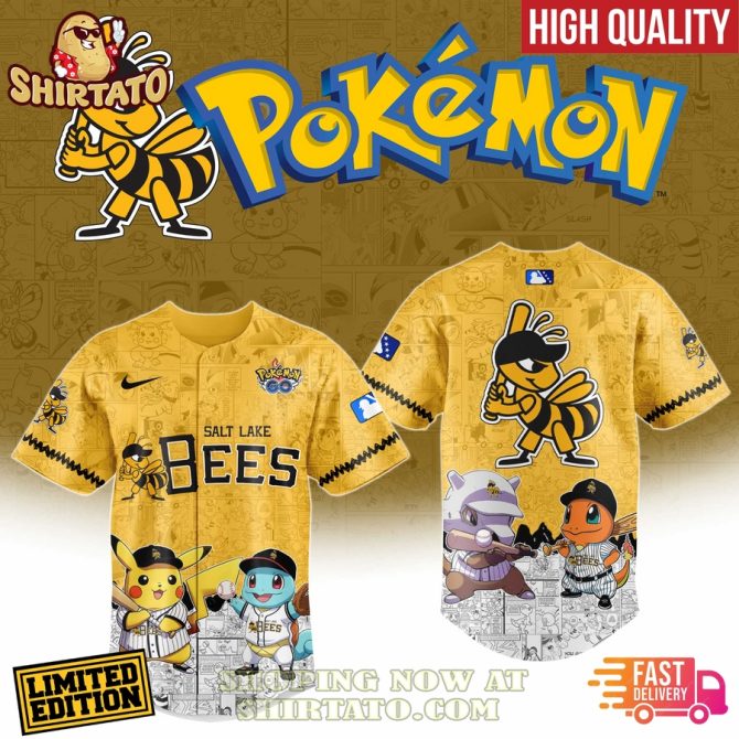Limited Edition Pokémon Salt Lake Bees Jersey - High Quality & Fast Delivery!