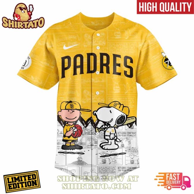 Limited Edition Padres Peanuts 75Th Anniversary Jersey – High Quality, Fast Delivery! - Image 2