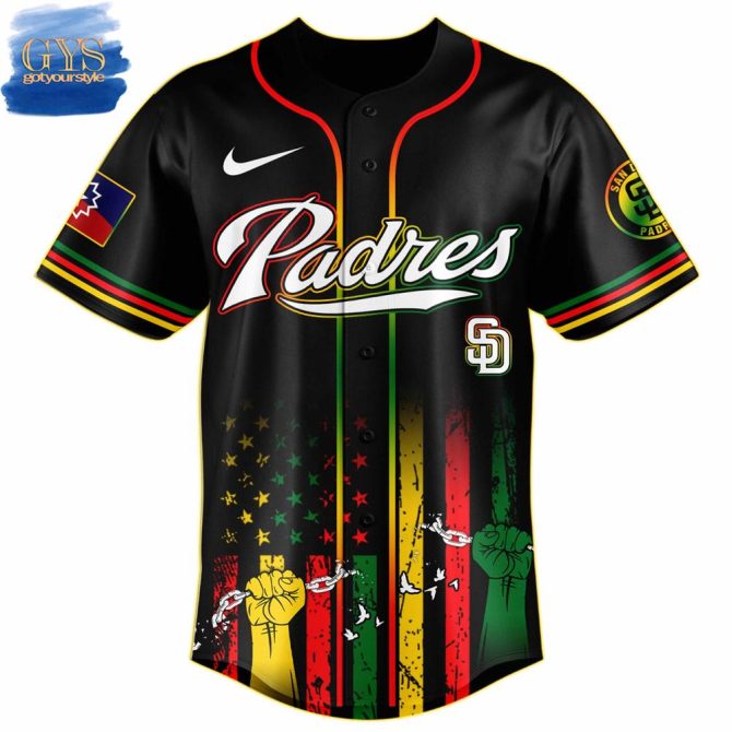 Celebrate Juneteenth In Style: Padres Freedom Day Jersey - Limited Edition 2025 Release - Image 2