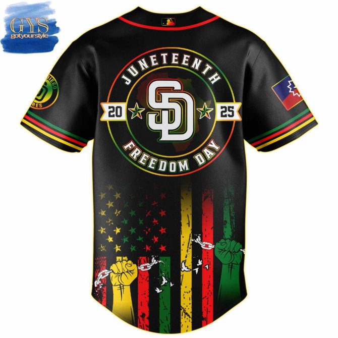 Celebrate Juneteenth In Style: Padres Freedom Day Jersey - Limited Edition 2025 Release - Image 3