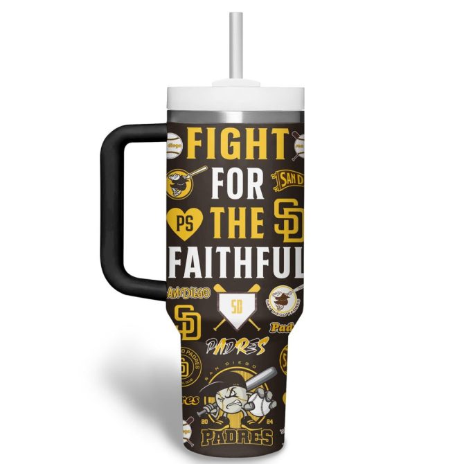 Custom San Diego Baseball Tumbler – Personalized Fan Mug For Game Day Enthusiasts - Image 2