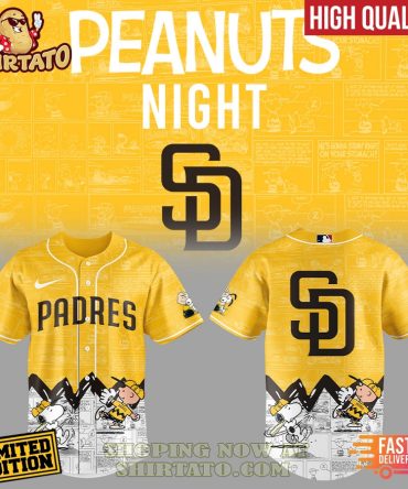 Limited Edition Peanuts Padres Jersey - High Quality, Fast Delivery!