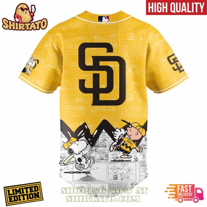 Limited Edition Peanuts Padres Jersey - High Quality, Fast Delivery! - Image 3