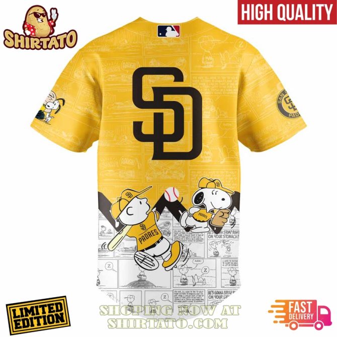 Limited Edition Padres Peanuts 75Th Anniversary Baseball Jersey – High Quality, Fast Delivery! - Image 3