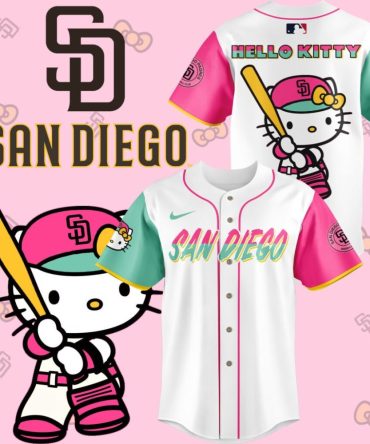 Hello Kitty San Diego Baseball Jersey - Cute & Sporty Fan Apparel