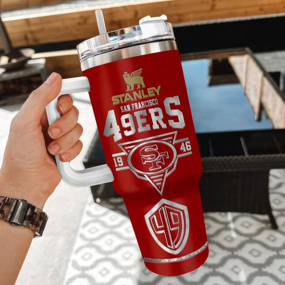 Louis Vuitton Stanley Tumbler Cup Personalized San Francisco 49Ers Tumbler - Custom Name Stanley Cup - Perfect Gift For Fans! - Image 3