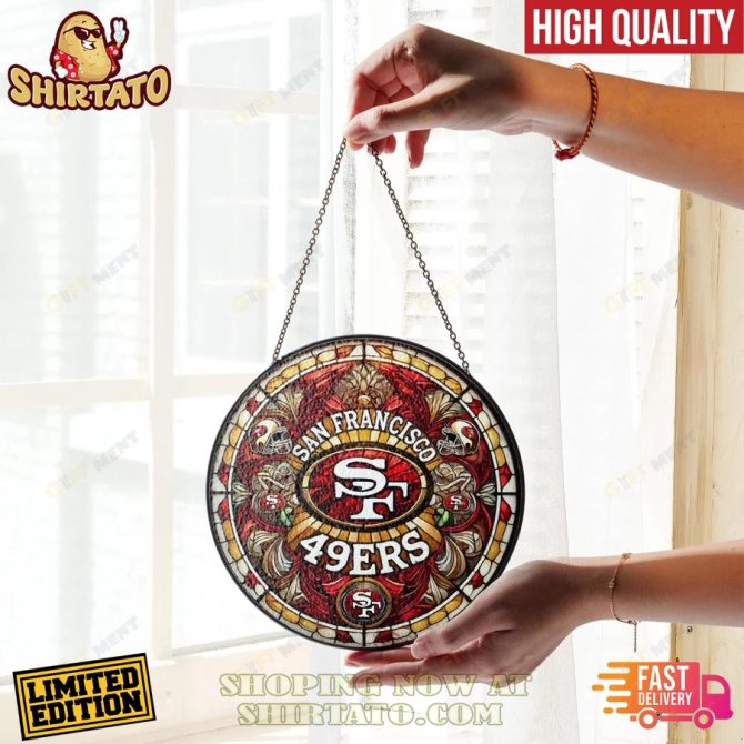 Limited Edition San Francisco 49Ers Stained Glass Wall Art - High Quality, Fast Delivery! - Image 3