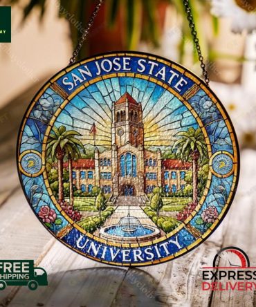 San Jose State University Stained Glass Sun Catcher - Free Shipping & Express Delivery