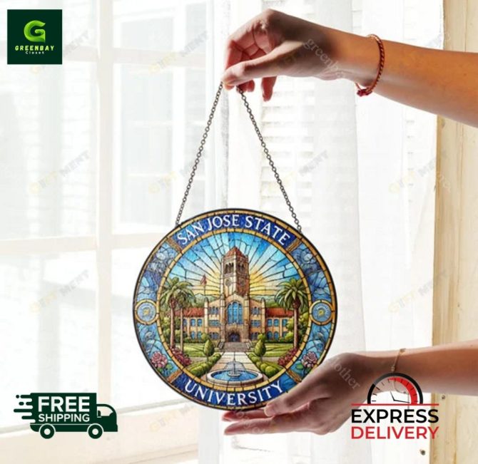 San Jose State University Stained Glass Sun Catcher - Free Shipping & Express Delivery - Image 3