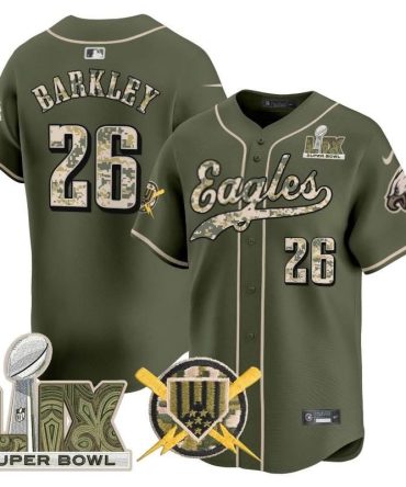 Limited Edition Eagles Super Bowl Jersey - Barkley #26 - Authentic Camo Design