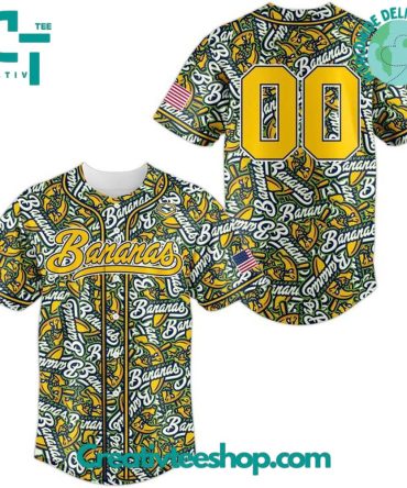 Vibrant Bananas Baseball Jersey - Bold Graphic Design, Free Delivery!