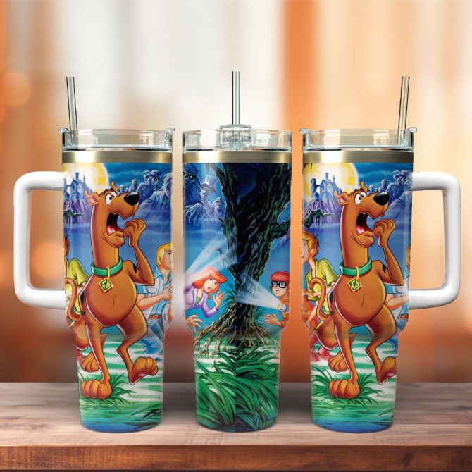 Fun Scooby-Doo Tumbler With Straw & Handle – Keep Drinks Hot/Cold, 20Oz