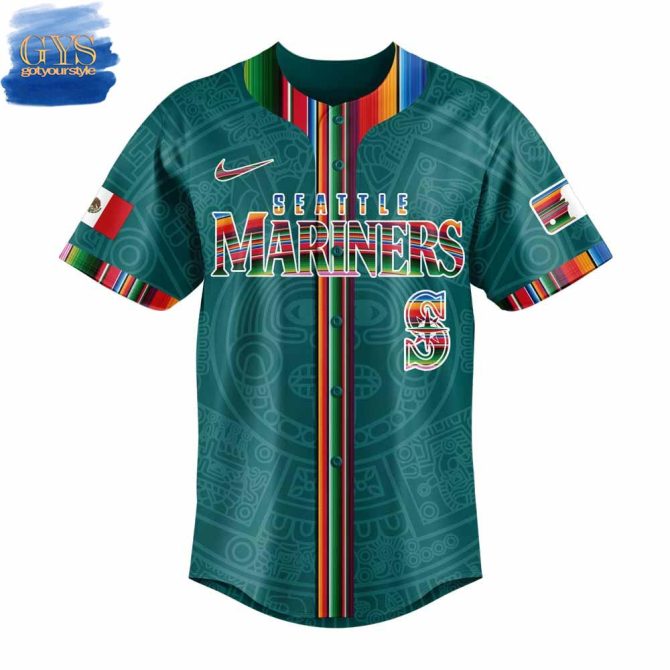 Seattle Mariners Custom Jersey - Mexican Heritage Night Edition - Personalize With Your Name! - Image 2