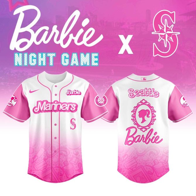 Limited Edition Barbie Night Game Jersey - Pink Seattle Mariners Collab