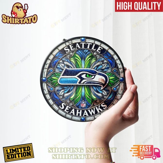 Limited Edition Seattle Seahawks Stained Glass Hanging - High Quality & Fast Delivery - Image 2