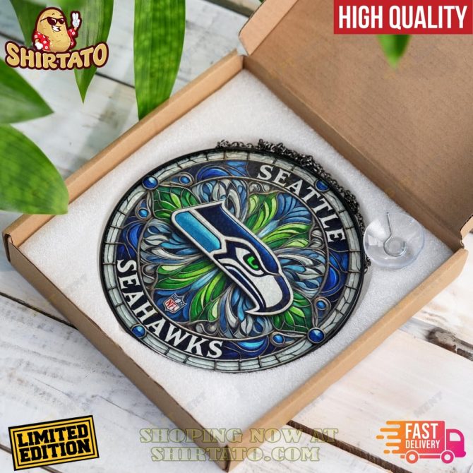 Limited Edition Seattle Seahawks Stained Glass Hanging - High Quality & Fast Delivery - Image 3