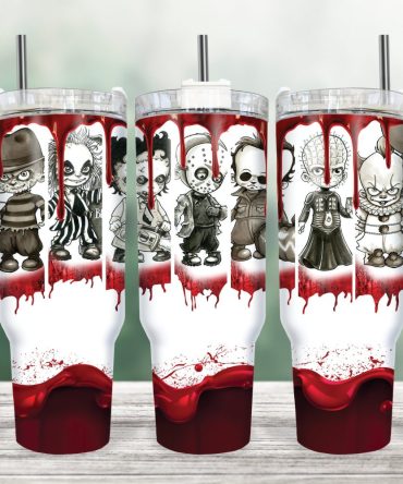Horror Movie Tumbler With Straw – 16Oz Travel Mug For Thriller Fans