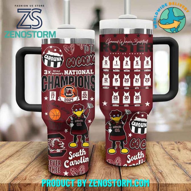 Celebrate South Carolina Gamecocks 3X Champions With Custom Tumbler - Perfect Gift For Fans! - Image 2