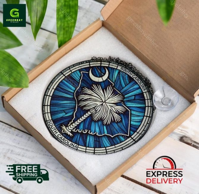Stunning South Carolina Stained Glass Suncatcher -  Express Delivery! - Image 5