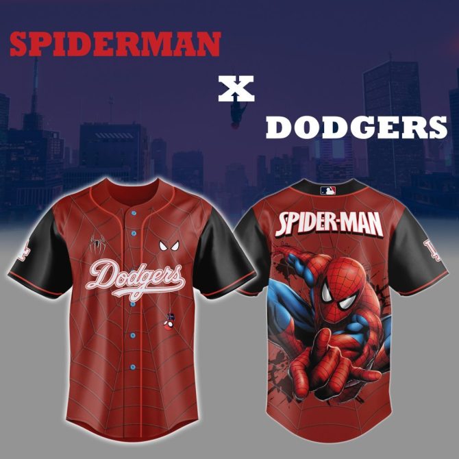 Limited Edition Spider-Man X Dodgers Jersey - Ultimate Fan Gear For Marvel & Mlb Lovers!
