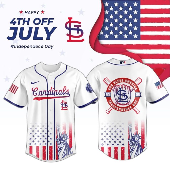 Celebrate 4Th Of July With Cardinals Patriotic Baseball Jersey - Limited Edition!